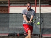 Palomar College Tennis player Christian Corse won his Singles match against visiting San Diego City College, Feb 19. Photo by Dirk Callum/ The Telescope
