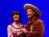 Ramona, played by Camilla Aguilar (left), and Sixto, played by Morgan Phillips (right), sing a song at the thirteenth birthday party of their daughter Esperanza; during the dress rehearsal of Esperanza Rising in the Studio Theatre at Palomar College Thursday April 24, 2014. Lucas Spenser/Telescope.