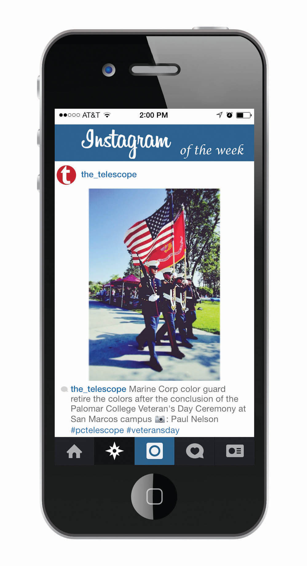 Palomar College Veteran's Day ceremony on Instagram. (Telescope Staff/The Telescope)