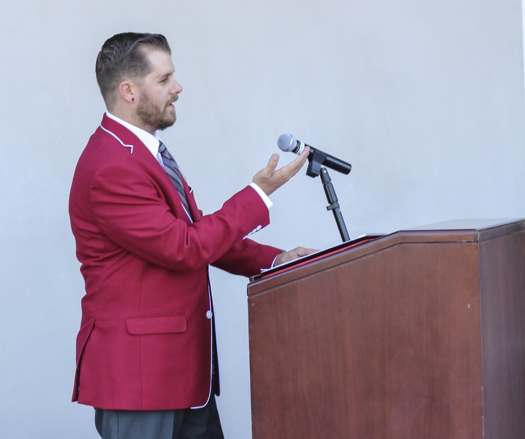 Associated Student Government President Jason Hosfield at the Grand Opening of the Humanities Building Oct. 10, 2014• Photo courtesy of Deb Hellman 