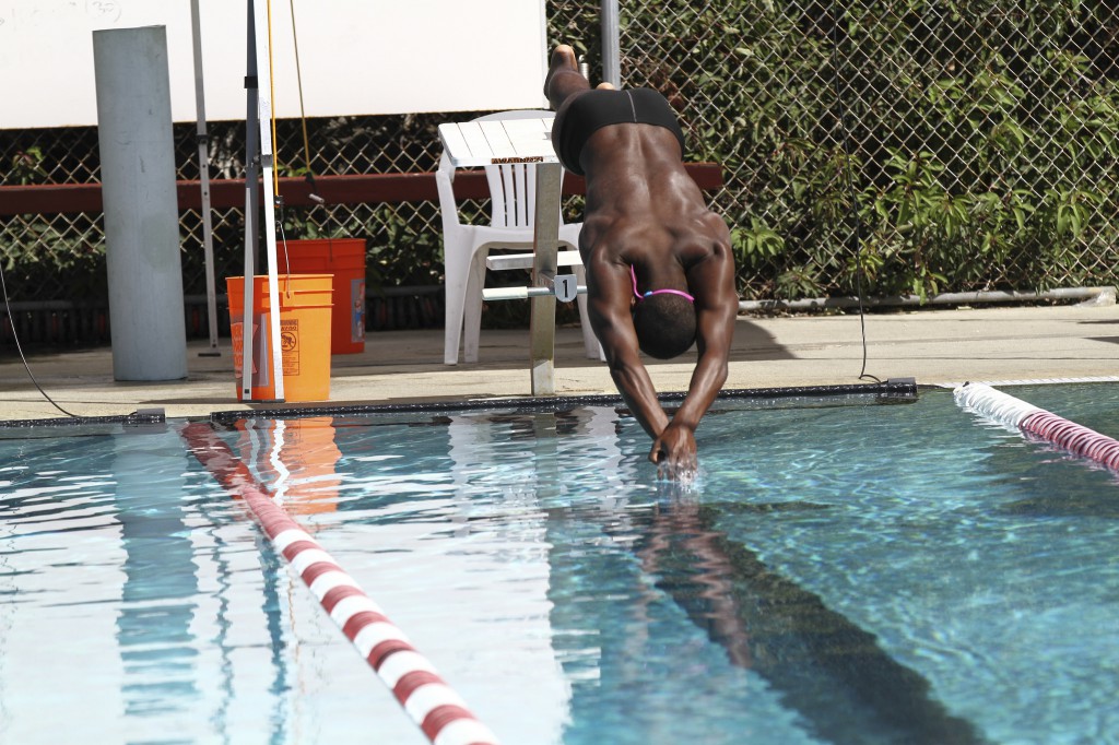 Palomar swimmer Paul Lee competes in the 200M freestyle held at Friday afternoon 13 Mar at the  Wallace Memorial Pool. The Comets sweep visiting Southwestern College, The men’s team won 172-86 and the Women’s team won 128-82. Philip Farry / The Telescope