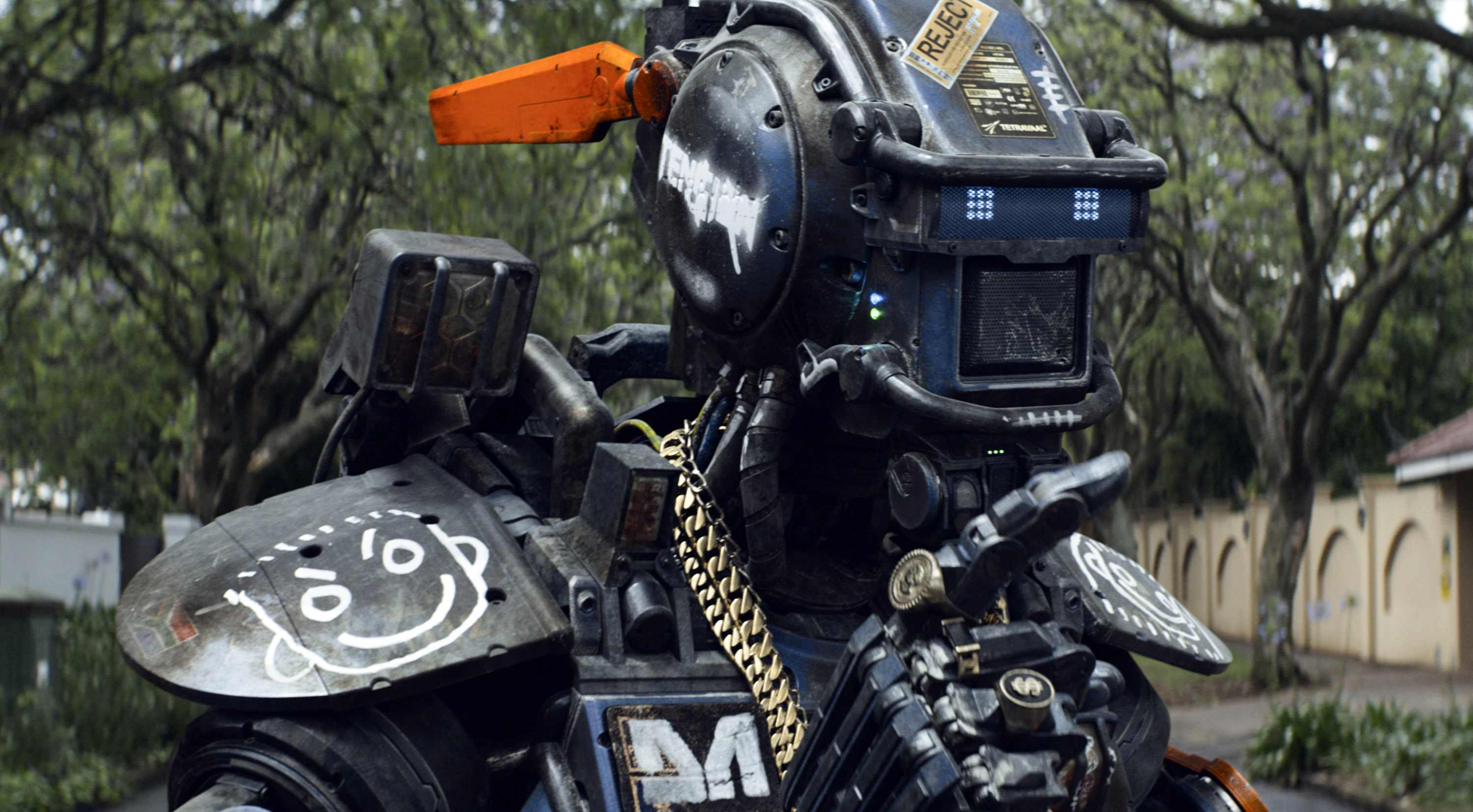 Chappie (Sharlto Copley) from Columbia Pictures' action-adventure film "Chappie." (Sony Pictures/TNS)