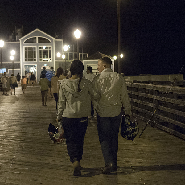 People of all ages visit the Oceanside Pier at night to fish or just take in the calm of the coast. Claudia Rodriguez/The Telescope