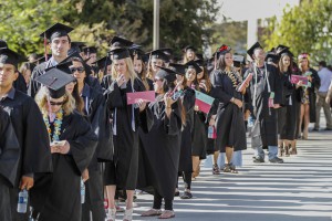 Palomar students line up and wait for Commencement Ceremony to start on Saturday May 16 at the San Marcos campus. Philip Farry/The Telescope