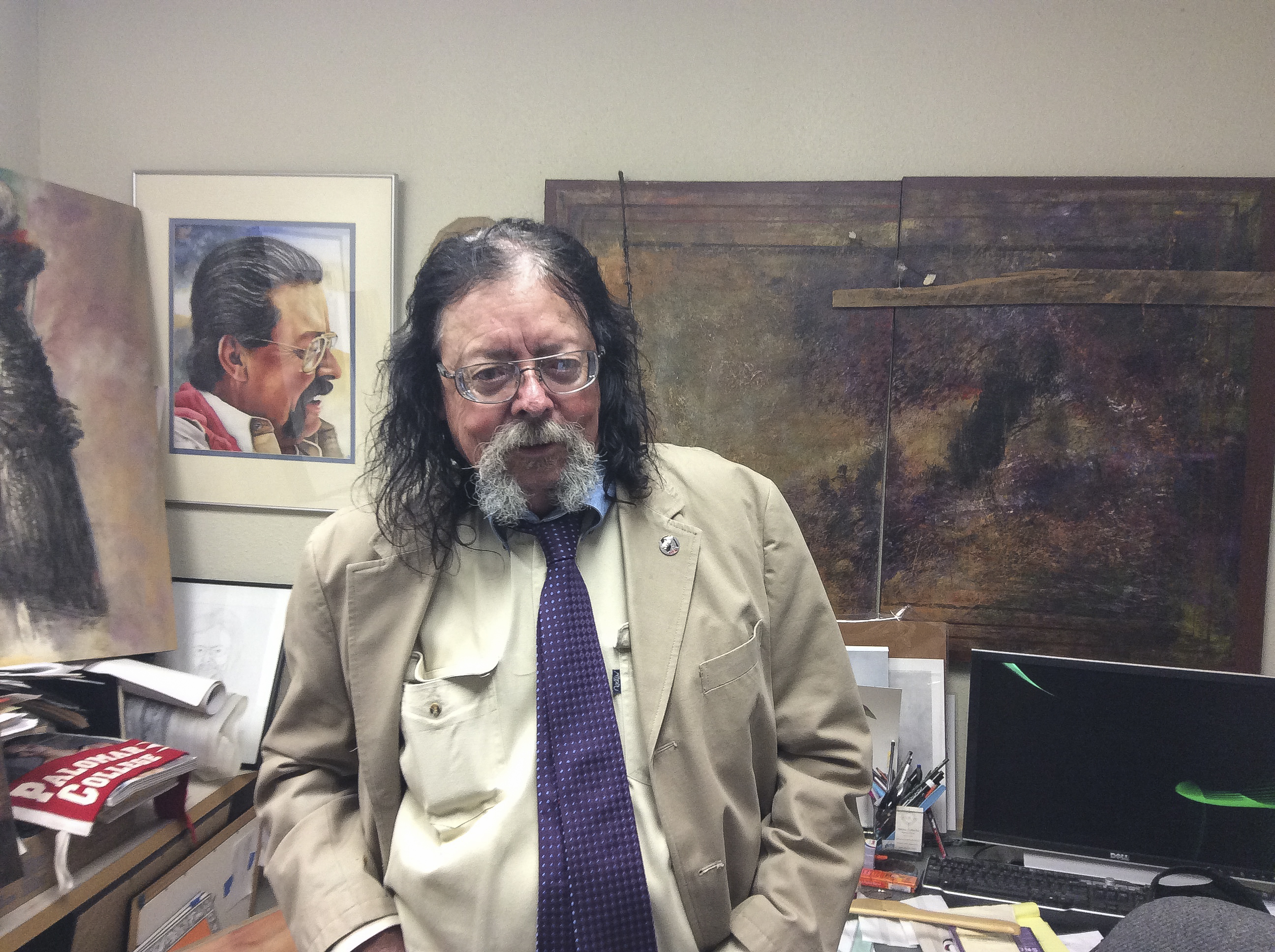 Professor Doug Durrant in his office during the spring 2015 semester before he retired. (Joel Vaughn/The Telescope)