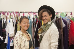 Palomar fashion students Yui Moriki (left) and Brian Legg work on making a catalog featuring all of the pieces for the upcoming MODA Fashion Show. The event will be held from 7 to 9 p.m. on May 8 at the California Center for the Arts in Escondido. Dirk Callum / The Telescope