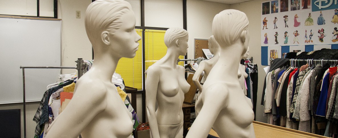 Mannequins in the Palomar College Fashion Department are ready to be clothed with items for the upcoming MODA Fashion Show. The event will be held from 7 to 9 p.m. May 8, 2015 at the California Center for the Arts in Escondido. (Dirk Callum/The Telescope)