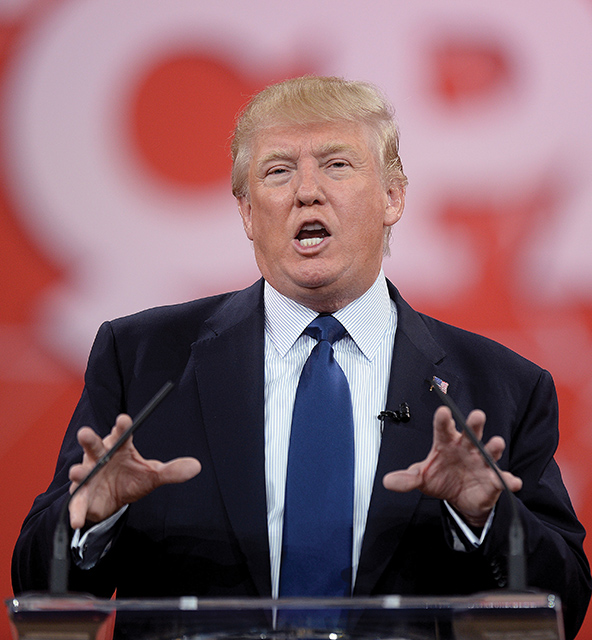 Donald Trump speaks at the Conservative Political Action Conference on Feb. 27 in National Harbor, Md. Photo: Olivier Douliery/Abaca Press/TNS