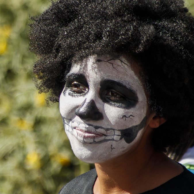 Gabriella Pleasant prepares for the marshmallow toss at the Halloween Escape event at Palomar College, Oct. 30. Angela Marie Samora/The Telescope