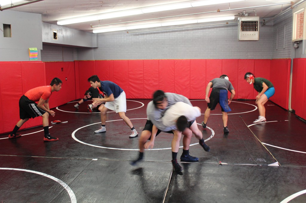 Comets practice in the wrestling room next to the Dome. Their next home meet is Oct. 28 vs. Santa Ana. Joel Vaughn/The Telescope