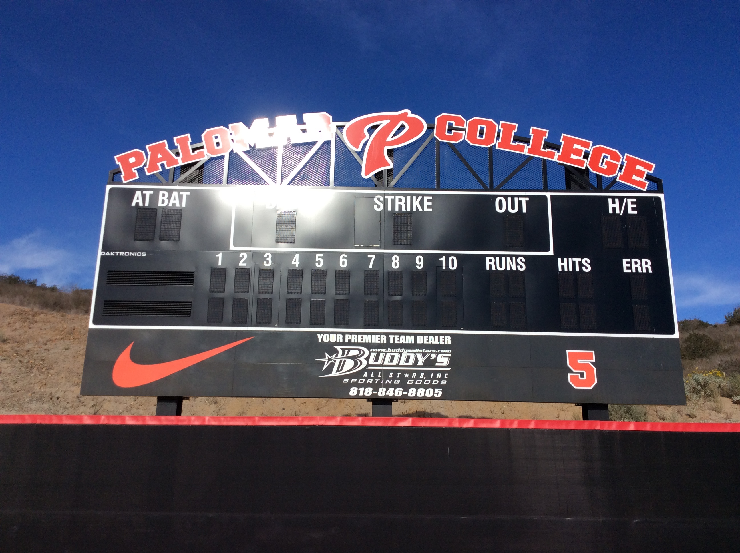 A view of the brand new  scoreboard from center field. Shaye Cunningham/The Telescope