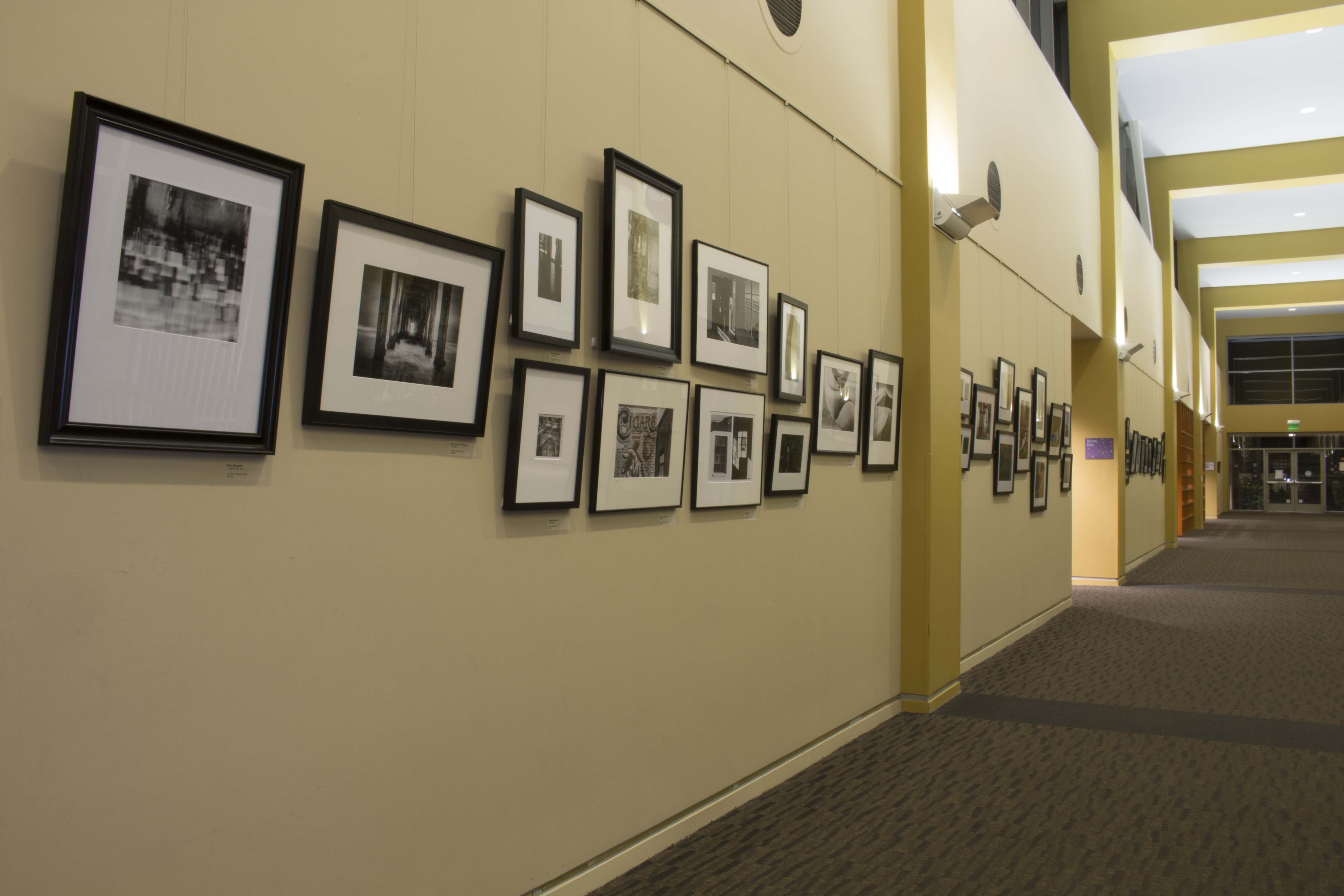 Photos are displayed for sell at the San Marcos Civic Center. Feb. 8 2015. (Belen Ladd/The Telescope)