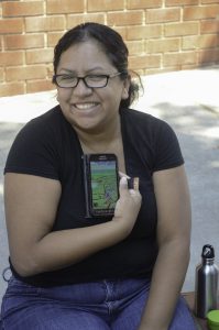 Palomar Nursing major Marie Day, a 33 year old , says that she loves all the Pokemon Go characters, but has not yet been able to catch them all. Aug. 24 Tracy Grassel/The Telescope