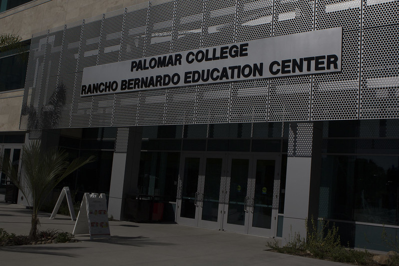 Entrance to Palomar College's satellitle campus building in Rancho Bernardo, the South Education Center.
