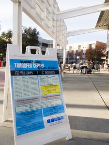 Transfer Center information to UC schools from Palomar College in San Marcos. 11/30/2015 Patty Hayton/The Telescope