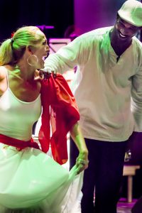 A perfotmance at the Studio Theatre. Palomar College in San Marcos. Noche Havana is colorful and a lively cultural festival of dance and music.The Rumba, Dancers. Choreographer Patricieann Mead and Music Director Silfredo La O Vigo.  Friday 10-16-15  Patty Hayton/The Telescope.