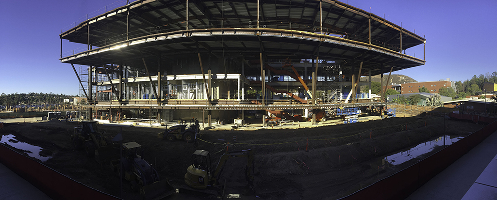 Construction progress of the new library at Palomar College on Nov. 30. Kayla Rambo/ The Telescope