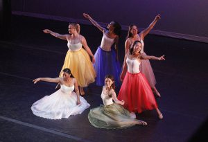 Palomar College dancers perform to the musical number "Love Me Back" during Winter Dance 2015 on Dec. 4 at the Howard Brubeck Theatre. A variety of dance acts performed on stage, and this number was choreographed by Soyoka Yashiro. Coleen Burnham/The Telescope