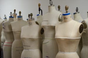 Dress design forms stand ready on April 13, 2017 in the Palomar College Fashion Merchandising & Design department as it prepares to present the MODA 70 Years of Style Fashion Show. The event will showcase student designs and styling on May 4, 2017 at the California Center for the Arts in Escondido. Kathleen Coogan/The Telescope