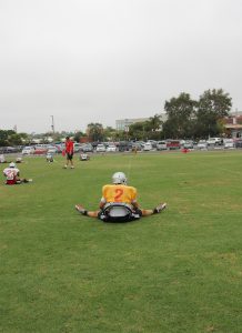 Matt Romero during team practice for Palomar College's Football team, Aug. 23 Liying Xiong/The Telescope