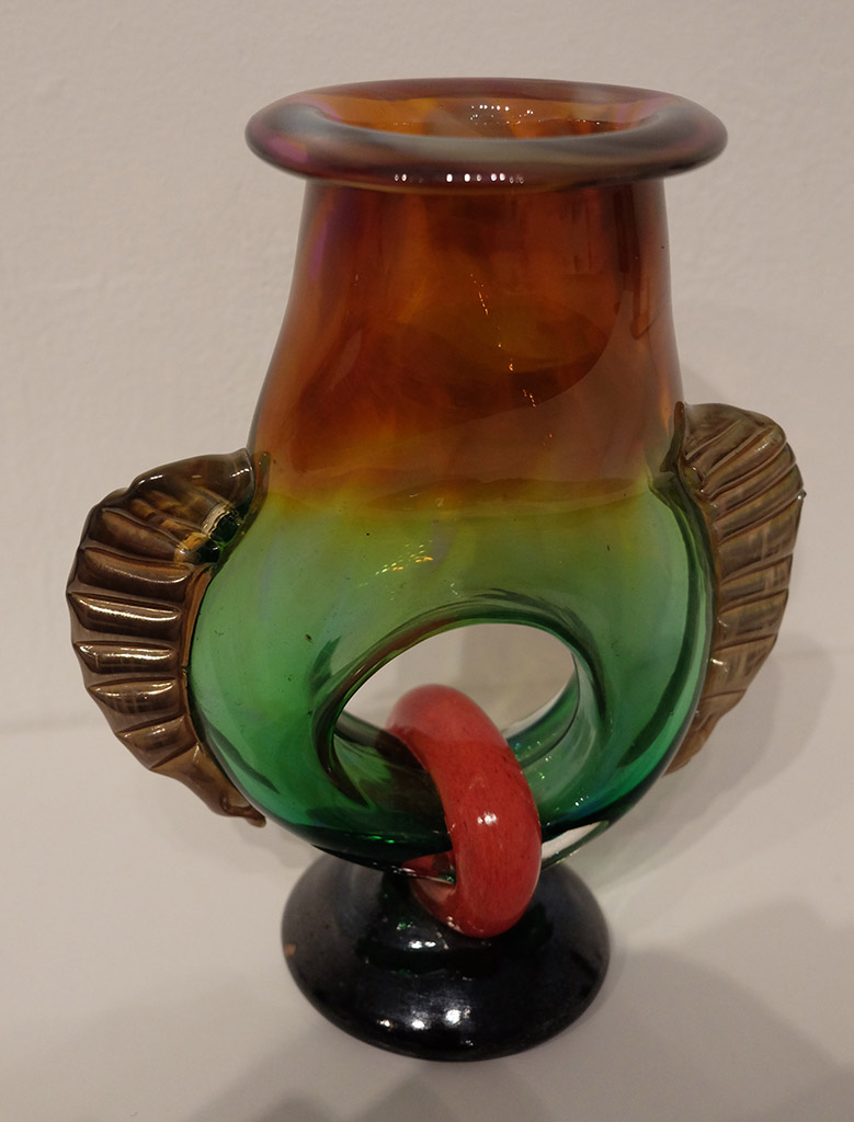 One of the artworks by Gary Cohen, longtime teacher and icon of the Palomar Art Department’s glass blowing program, featured in the exhibit “Across the Burning Sands”, December 1, 2017 at the Boehm Gallery. Scott Engrav / The Telescope