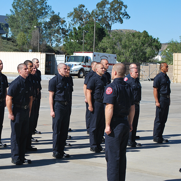 Fire Academy cadets await instructions from instructor. Feb 7, 2018. Fire Academy 182 Santars Place. (Linus Smith/The Telescope)
