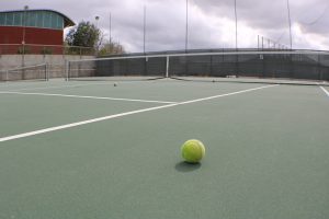 Tennis courts sit empty during the afternoon at Palomar. Monday. Feb. 12. Cameron Niven / The Telescope