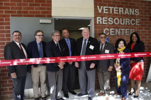 Members of the Palomar Community pose for a picture at the grand opening of the new Veterans Resource Center on Friday, March 16, 2018. Amanda Raines/The Telescope