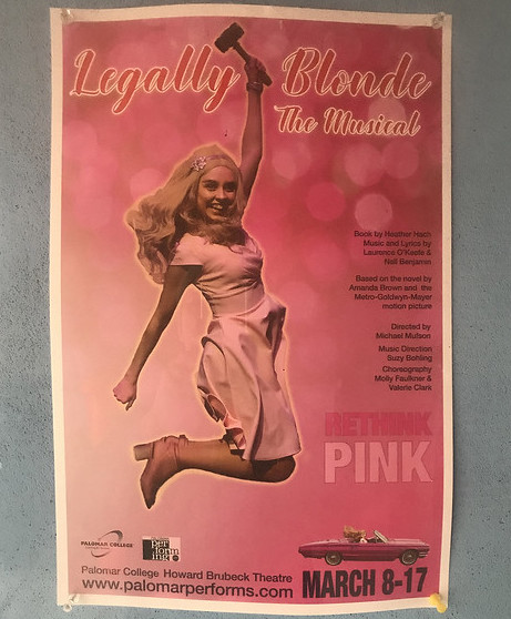 Legally Blonde, a musical production presented by Palomar College Performing Arts program; March 8 through 17 at Palomar College Howard Brubeck Theatre. (Staff photographer/The Telescope)