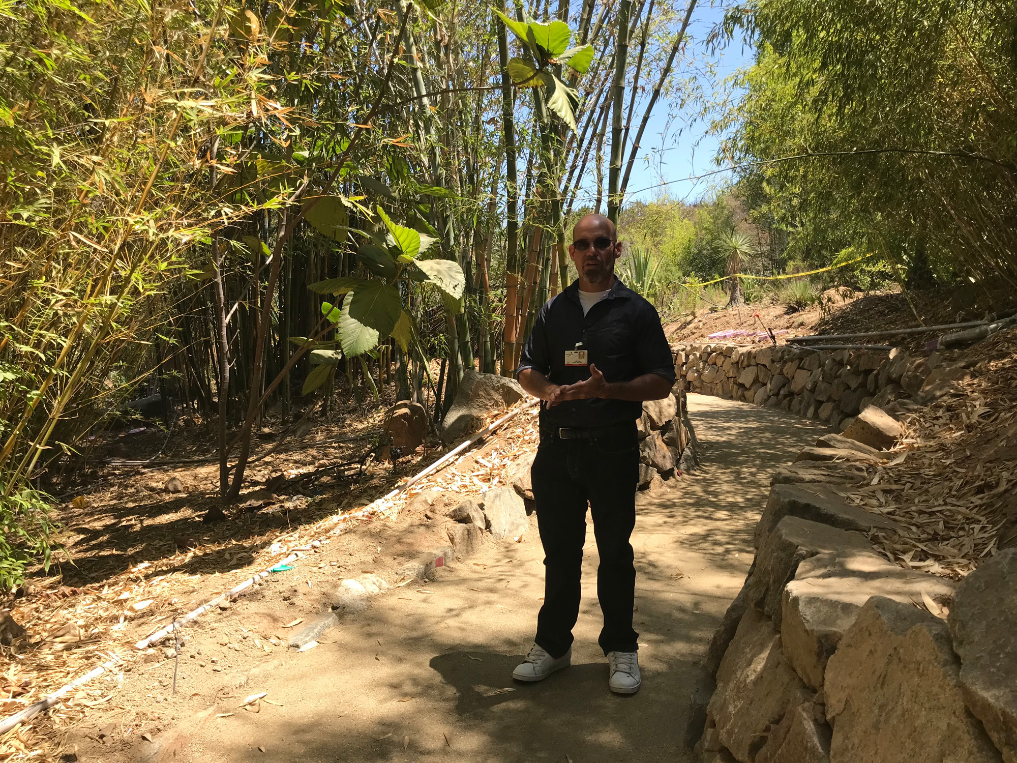 Tony Rangel, president of the Palomar College Aboretum, stands at one of the trails that weave in the aboretum. Photo courtesy of Tony Rangel.