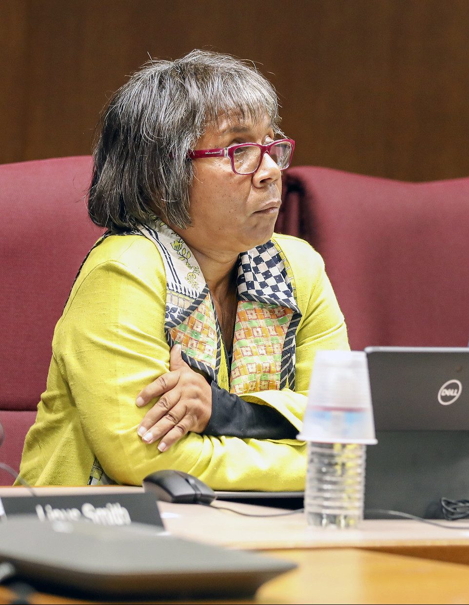 President Blake responded to the call for her removal, saying that she is "unapologetic" in the decisions she has made. (Adel Bautista/The Telescope)