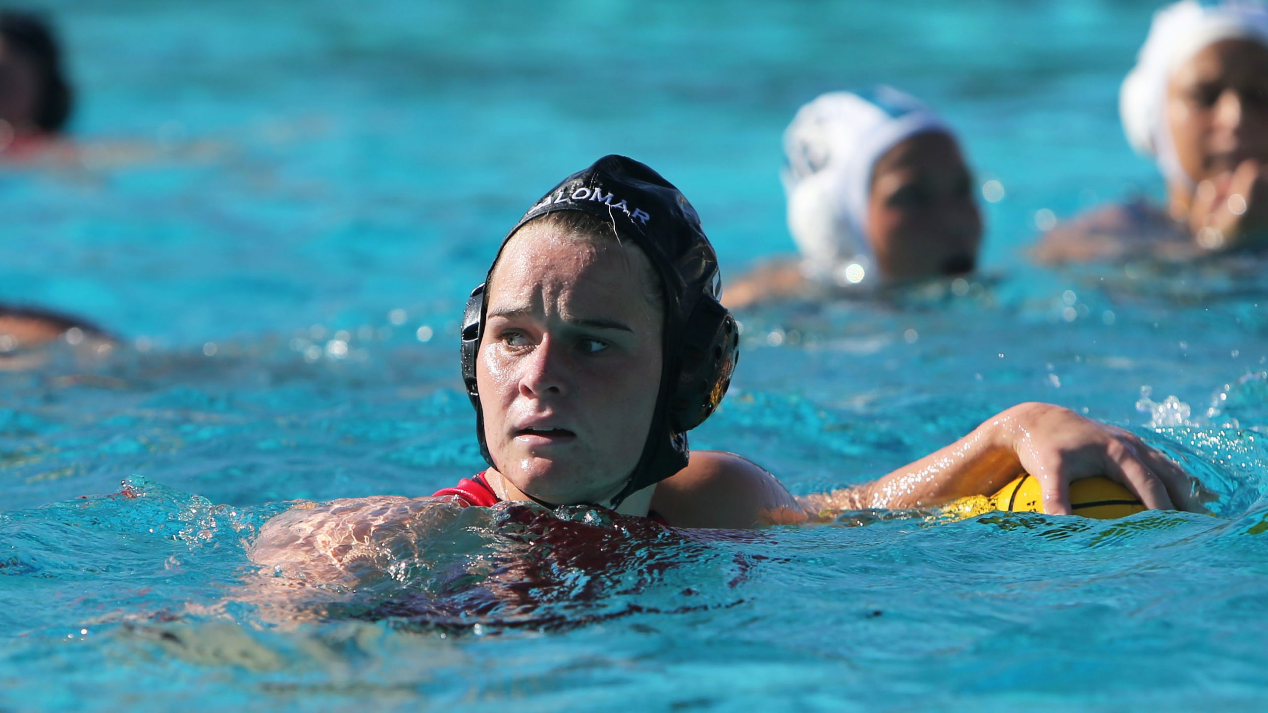 Palomar Athlete Syndi Dickson in the pool recently.