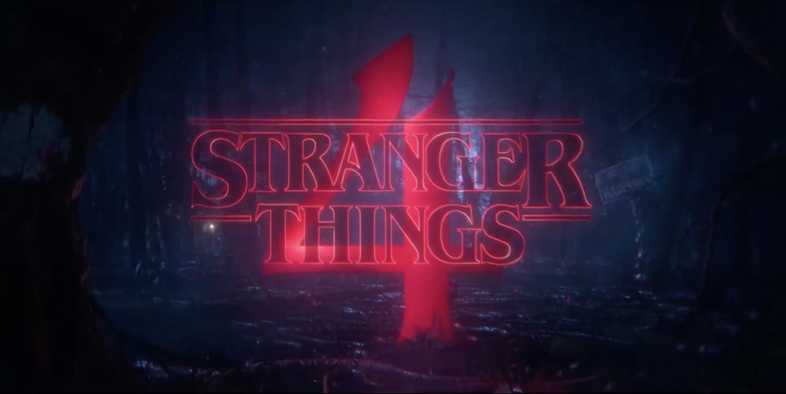 Netflix announced that "Stranger Things" is renewed for a fourth season with a teaser clip showcasing a spooky "Stranger Things 4" logo and the ominous declaration that "We're not in Hawkins anymore." (Netflix/Twitter/TNS)