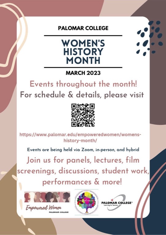 Flyer of Women's History Month on March 2023