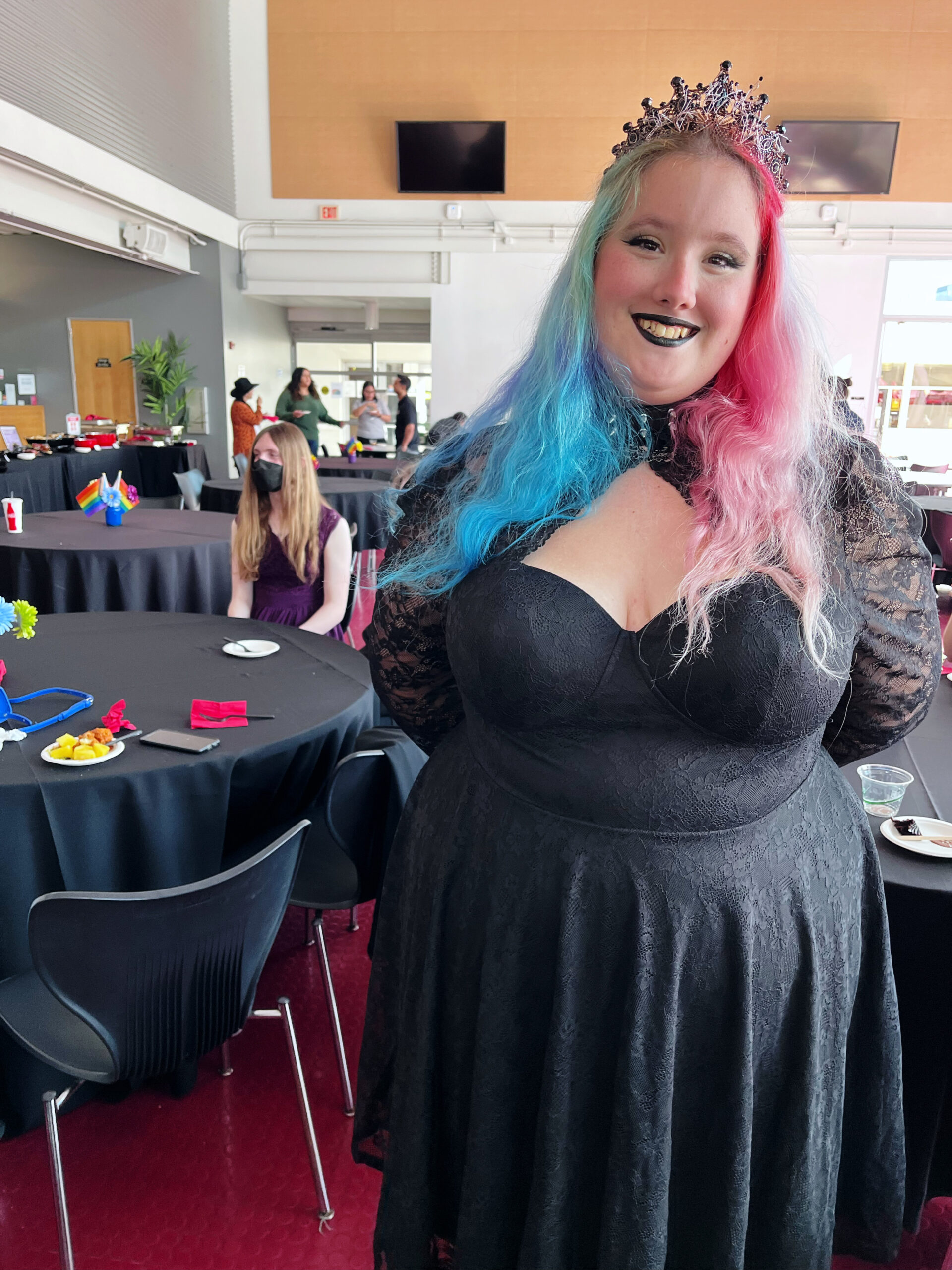 Brooke Brodman, a Palomar student and Pride Center member, at the queer prom.