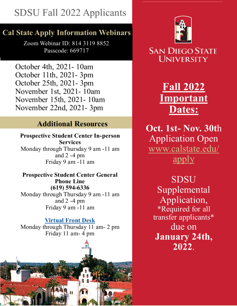 SDSU Cal State Apply Webinar Transfer Center