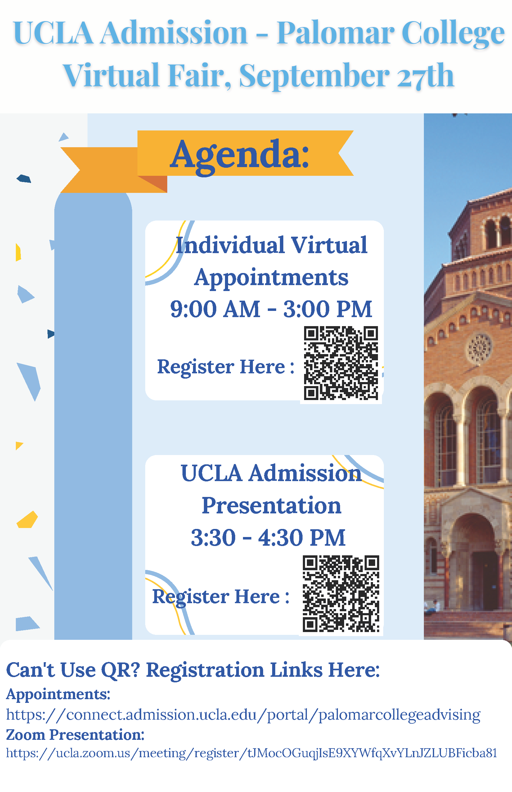 UCLA 1on1 Appointments and Workshop Flyer