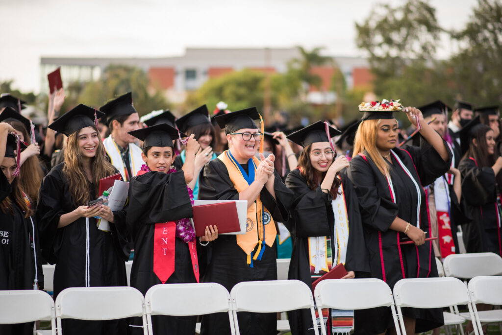 Students at graduation