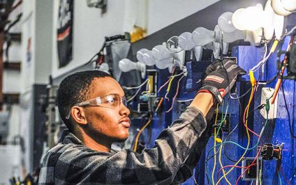 Electrician in the field
