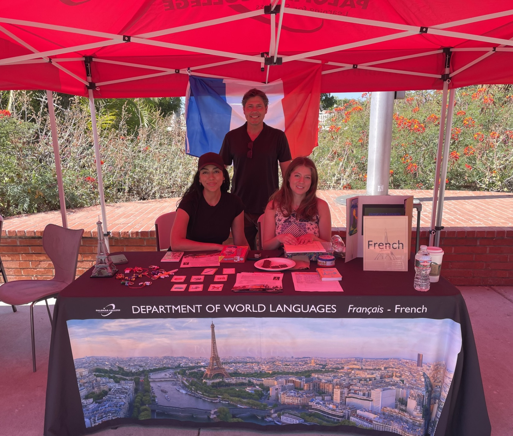 French Club members and faculty member at Palomar College's Club Rush, Fall 2024
