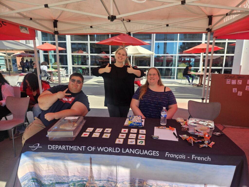 The French Club booth for the French Department at Palomar College.