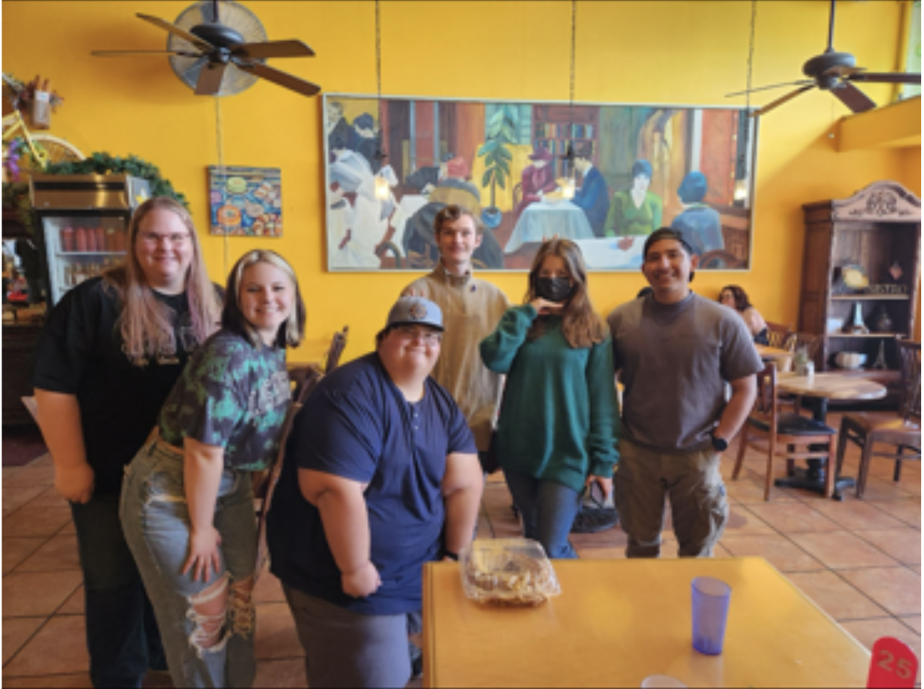 French Club members from Palomar College at a gathering.