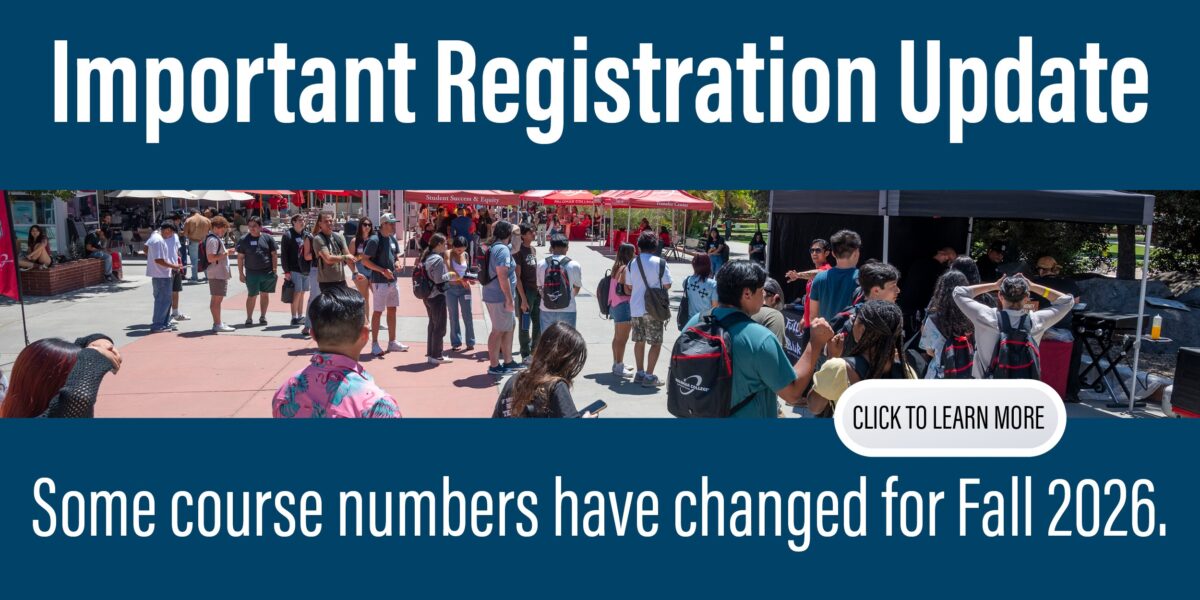 Important Registration Update - Some course numbers have changed for Fall 2026